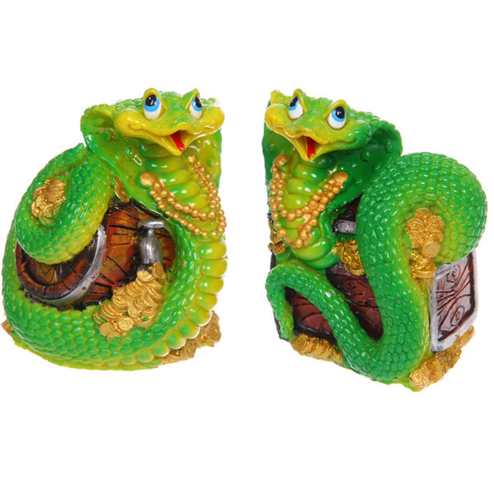 Фигурка новогодняя «Змея - Денежный сундук» 10*8*12 см, микс