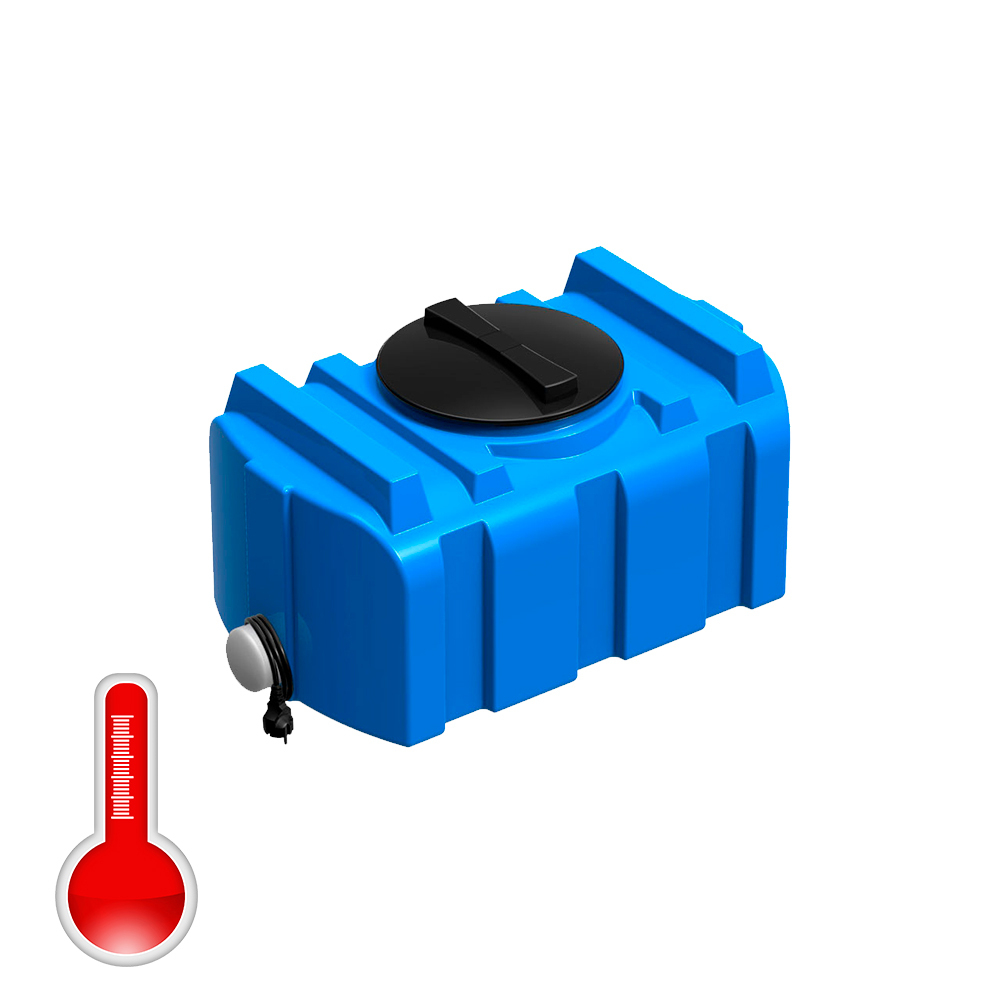 Бак для душа серии «R» 100 л  синий с подогревом, с лейкой, с уровнемером Полимер-Групп(810x470x520см;8кг;синий) - арт.559260.2