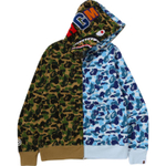 A Bathing Ape Bathing Ape Abc Camos Separate Shark Full Zip Худи синий зеленый