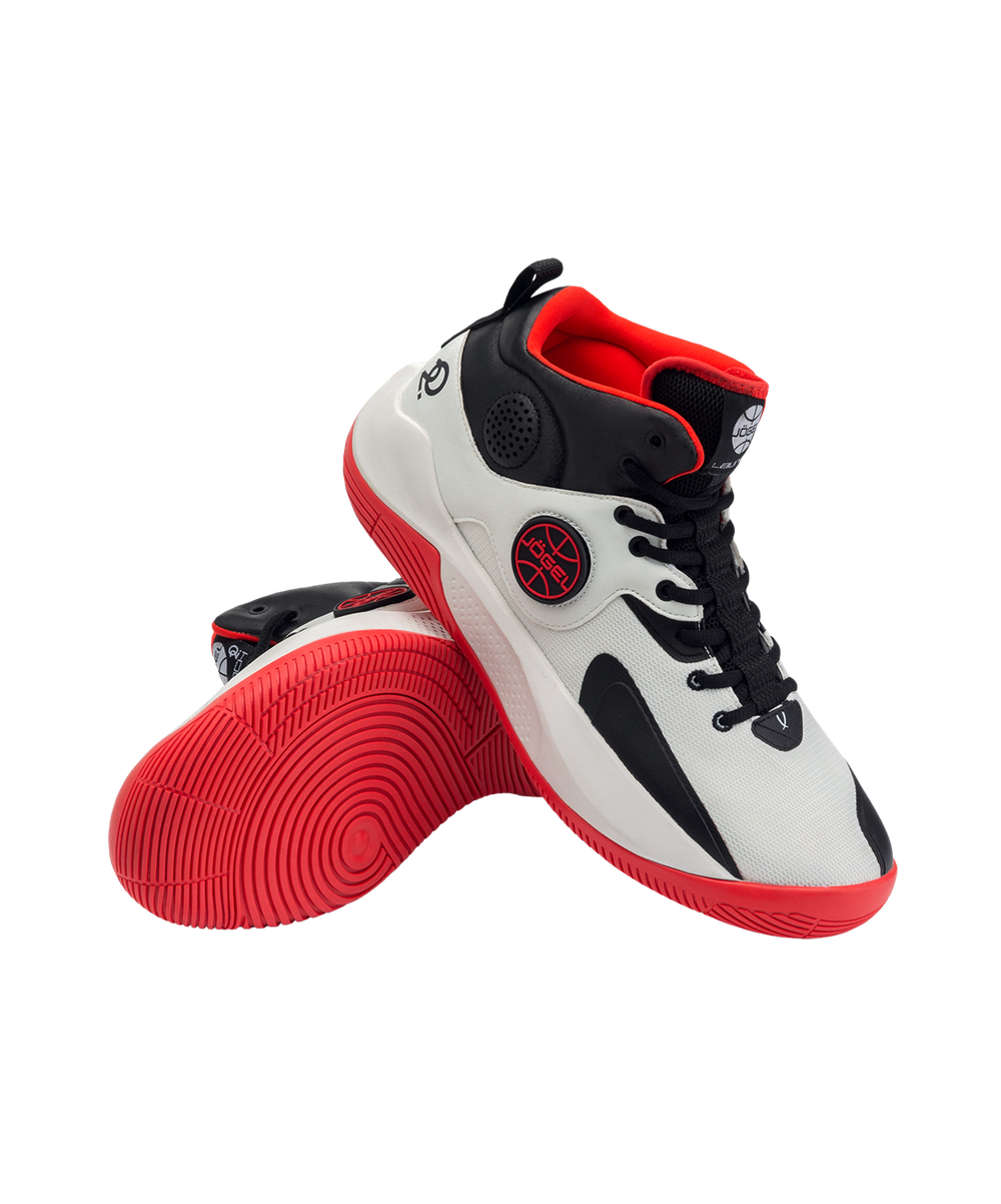 Кроссовки баскетбольные Launch MID, White/black/red