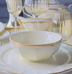 Lenardi 205-941 Набор из 6 салатников 15х6,5см ИМПЕРИАЛ ЗОЛОТО в под.уп.(х6)Фарфор