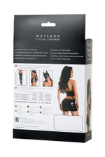 Комплект Glossy Gigi из материала Wetlook, черный, S