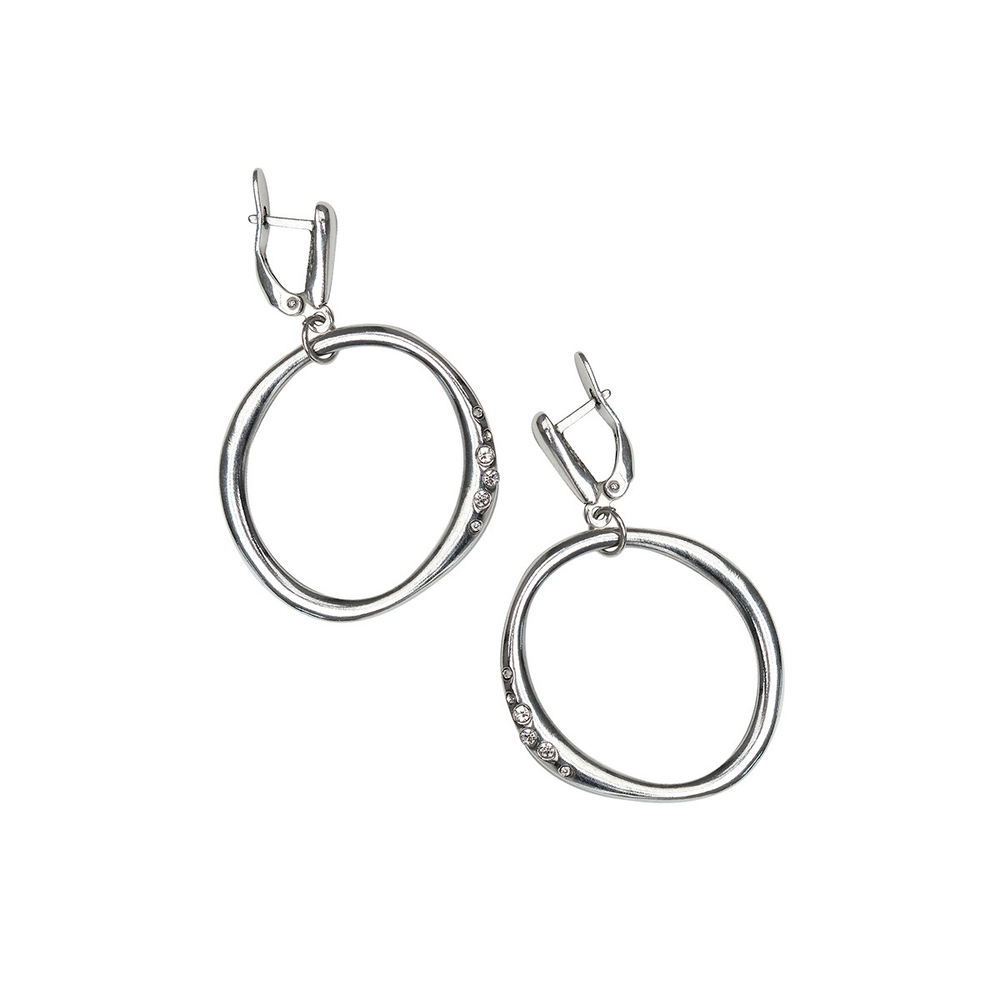 "Органелла бол" серьги в серебряном покрытии из коллекции "Простейшие" от Jenavi  с английским замком