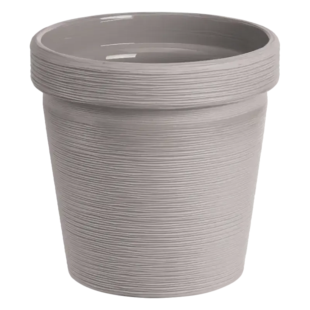 Кашпо для цветов пластиковое 3,57л d-19см «Терра» Серый жемчуг