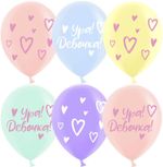 Шар (12''/30 см) Ура, Девочка!, Ассорти, макарунс, 2 ст, 25 шт.