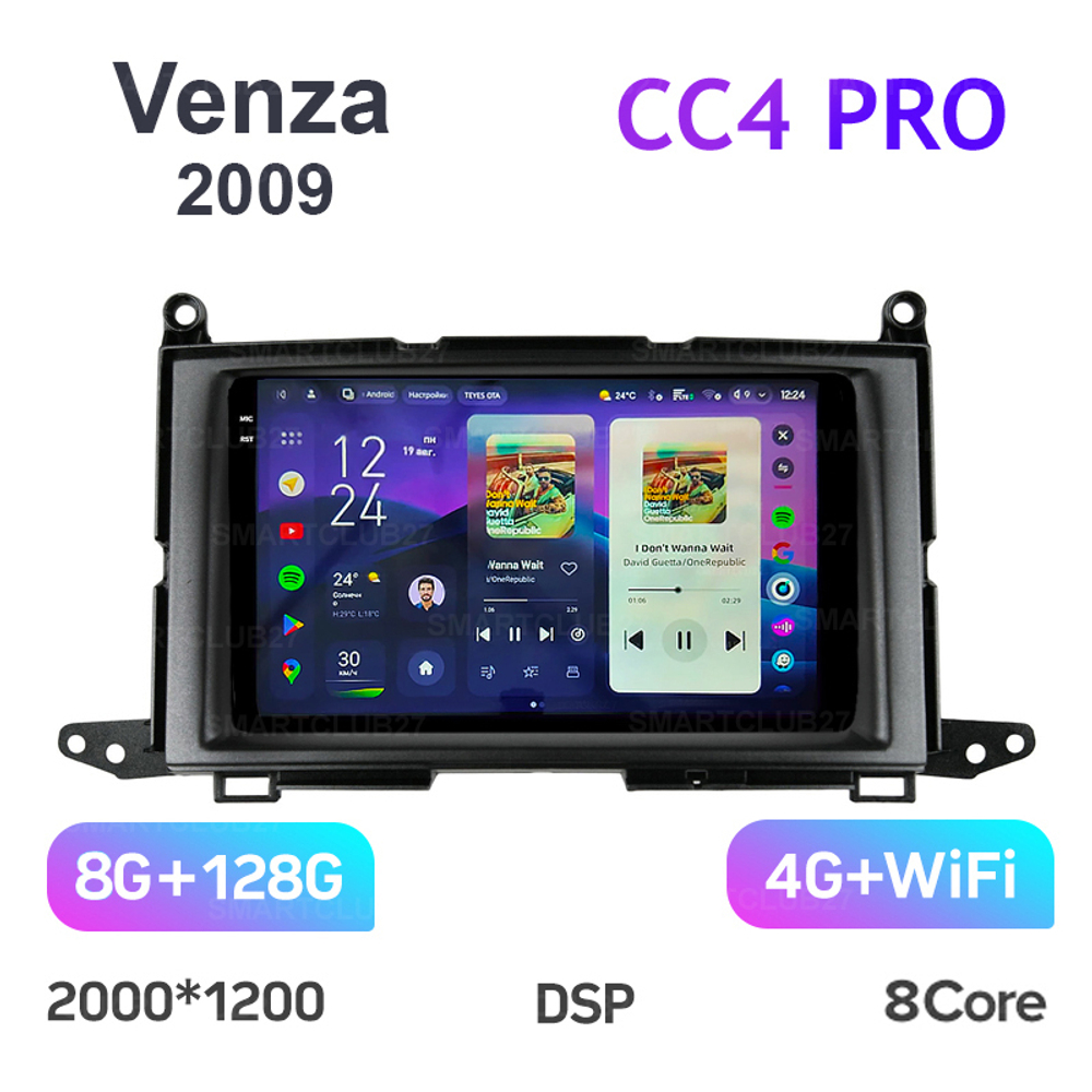 Teyes CC4 Pro 9 (8/128gb) Toyota Venza 2009г plus