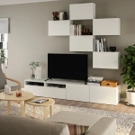 Тумба под ТВ - IKEA BESTA /BESTÅ/БЕСТА ИКЕА, 230x42x240см, белый