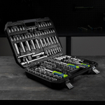 Набор инструментов, 1/2", 3/8", 1/4", пластиковый кейс 172 предм. Сибртех