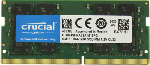 Модуль памяти Crucial DDR4 SODIMM 8Gb <PC4-25600> CL22