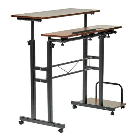 Стол Bradex Home многофункциональный Shuttle 80х58х80-130см, темное дерево, чёрный