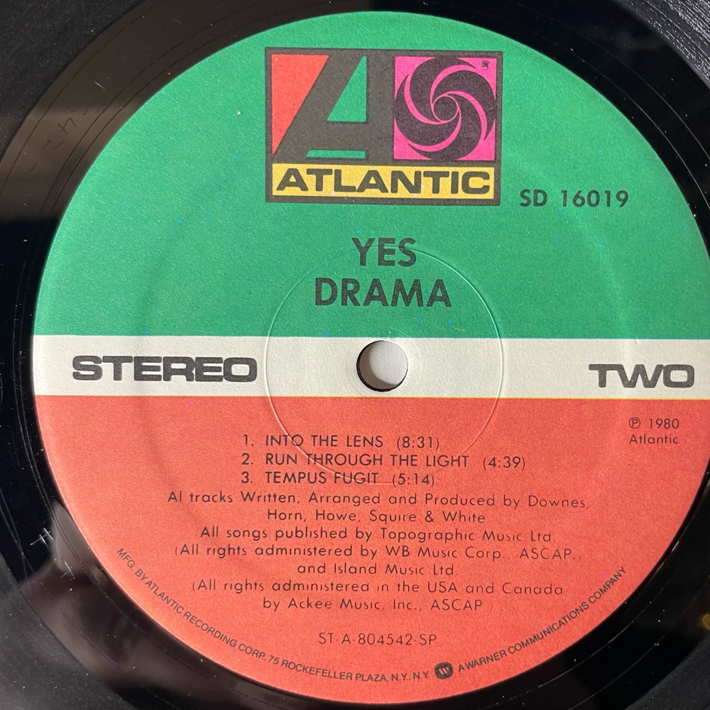 Винтажная виниловая пластинка LP Yes Drama (США 1980)