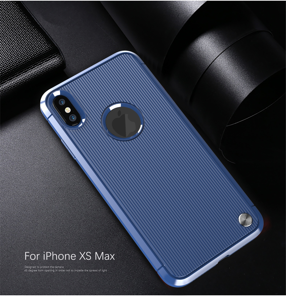 Чехол для iPhone XS Max цвет Blue (синий), серия Bevel от Caseport