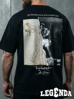 Футболка оверсайз хлопковая черная Legenda Витрувианский человек