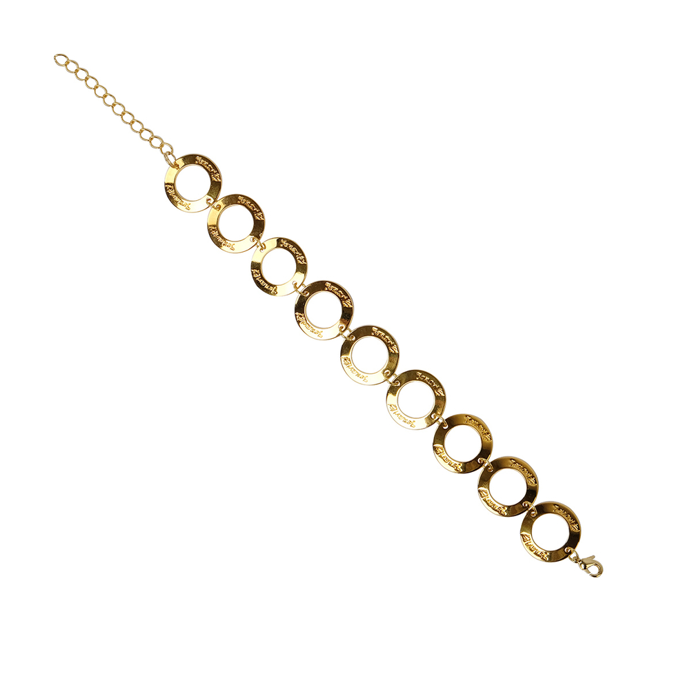 "Мегара мод." браслет в золотом покрытии из коллекции "Мегара" от Jenavi с замком карабин