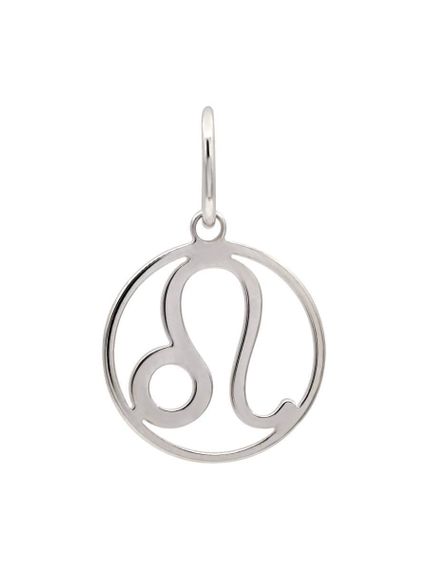 Подвеска Знак зодиака Лев из серебра, вид спереди