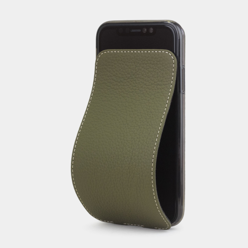 Чехол для iPhone XR из натуральной кожи теленка, зеленого цвета