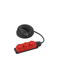 Удлинитель 3х5м с заземл. IP44 КГ 3х1.5 каучук UK-3e-3x1.5-5m-IP44(KG) Эра Б0057579