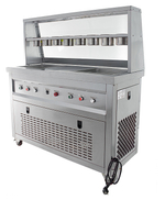 Фризер для жареного мороженого Foodatlas KCB-2F (контейнеры, световой короб, стол для топпингов, 2 компрессора)