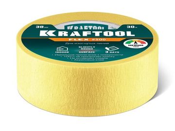 KRAFTOOL #500 Flex 38 мм х 30 м, для изогнутых линий, малярная лента (12105-38)