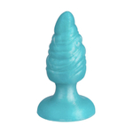Бирюзовая силиконовая анальная втулка 9,2см SilexD Melty Fantasy Plug Size M