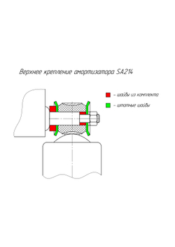 Амортизатор усиленный РИФ задний Toyota Hilux 2005-2014, LC 60-70 (рессорная подвеска) лифт 45 мм