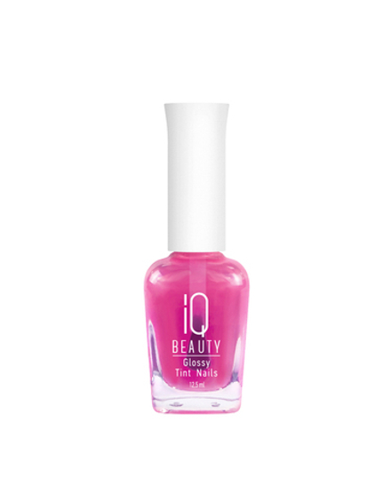 IQ Beauty Лак-тинт с AHA-кислотами для естественного сияния и укрепления Glossy Tint Nails, 12,5 мл Прозрачный розовый