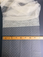 Тесьма сетка с вышивкой, крем, 40см, горох