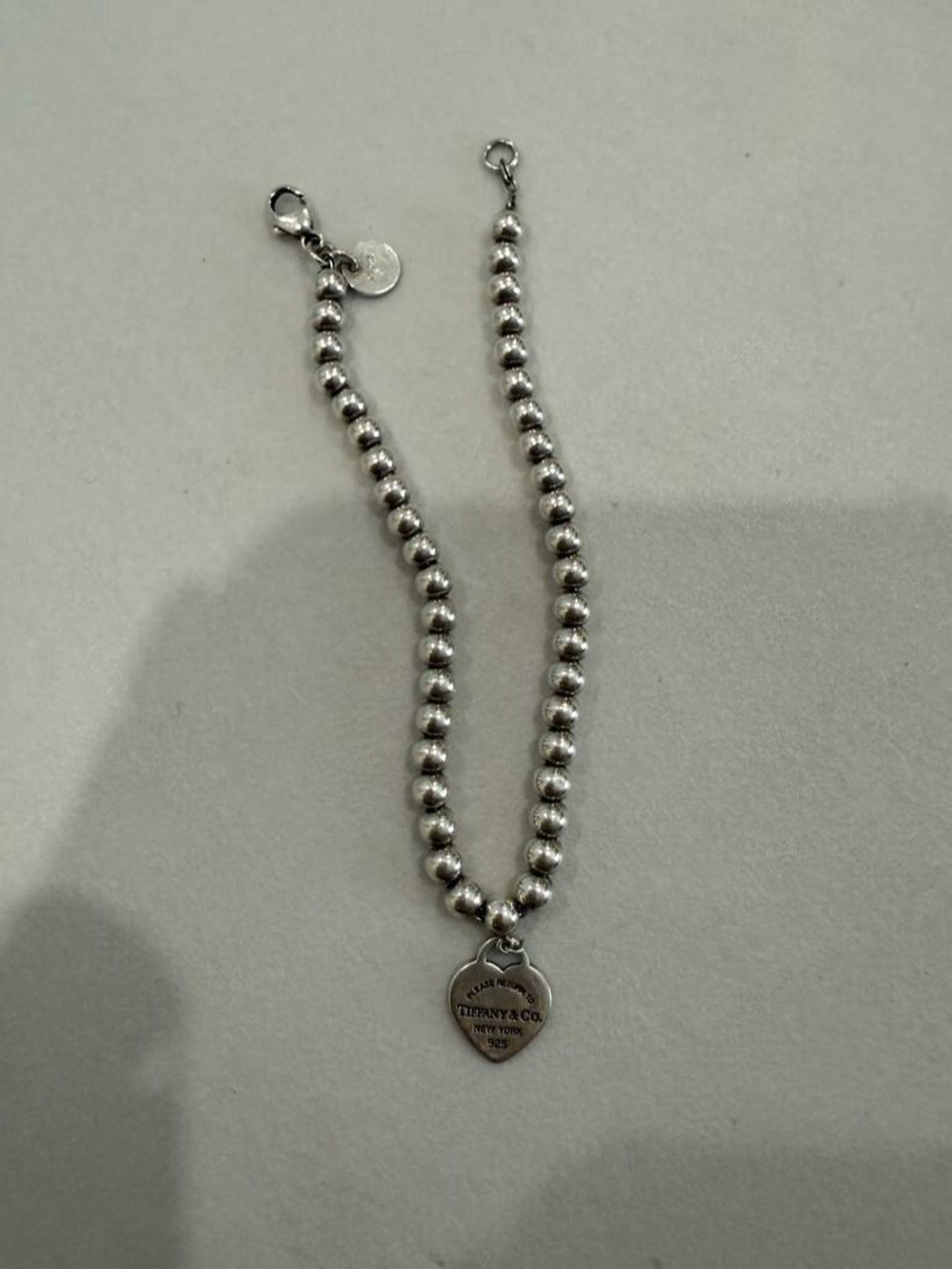 Браслет Tiffany&Co Blue Heart Tag Bead Bracelet