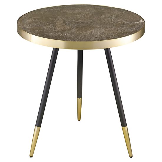 Столик hedda, D55 см, черный/матовое золото