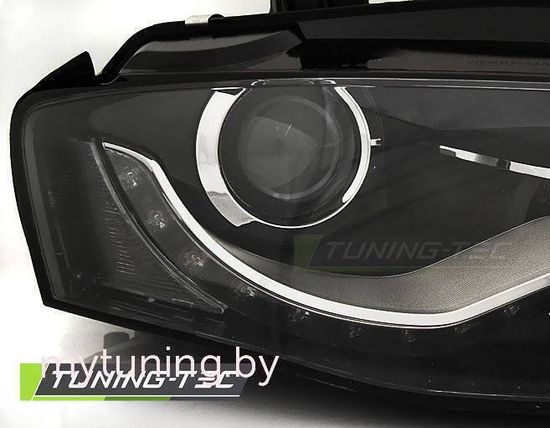 Передние фары tru drl black для Audi A4 B8