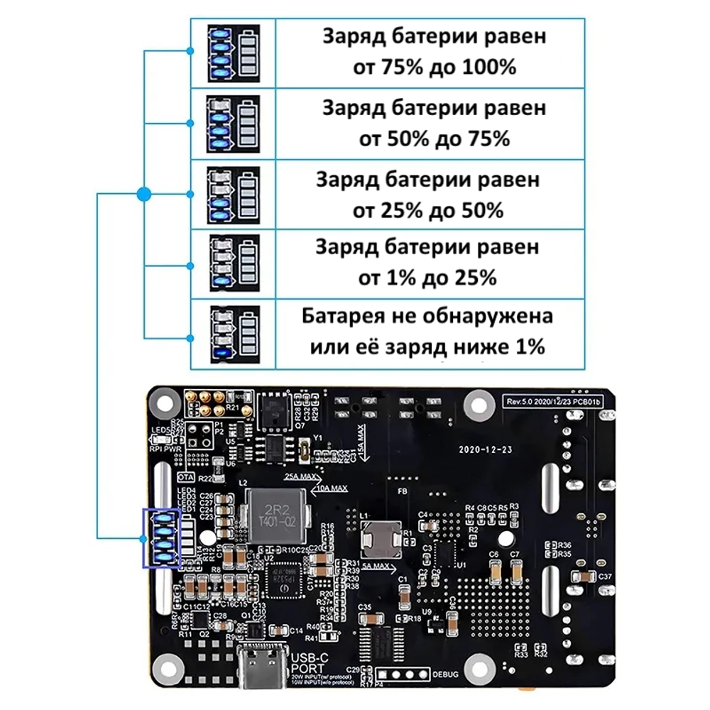 Источник бесперебойного питания для Raspberry Pi ИБП (резервное питание, через аккумулятор 18650)