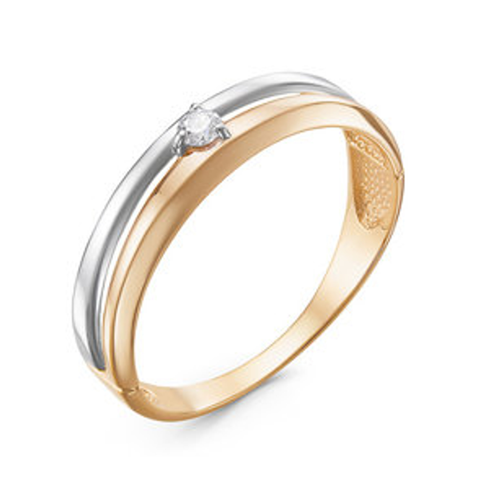 Кольцо из золота с фианитами