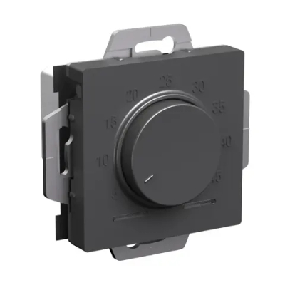 ATLASDESIGN ТЕРМОСТАТ электронный для теплого пола с датчиком, 10A, механизм, БАЗАЛЬТ