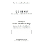Joe Henry / The Gospel According To Water (2LP)