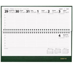 Планинг датированный 2026 300х130 мм STAFF обложка бумвинил 64 л. зеленый (117361)