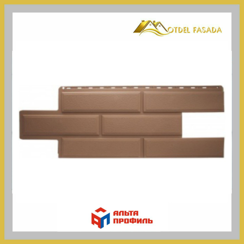 Фасадная панель Альта-Профиль Венеция ЭКО Терракотовый  1,000мм*420мм*0,42м2