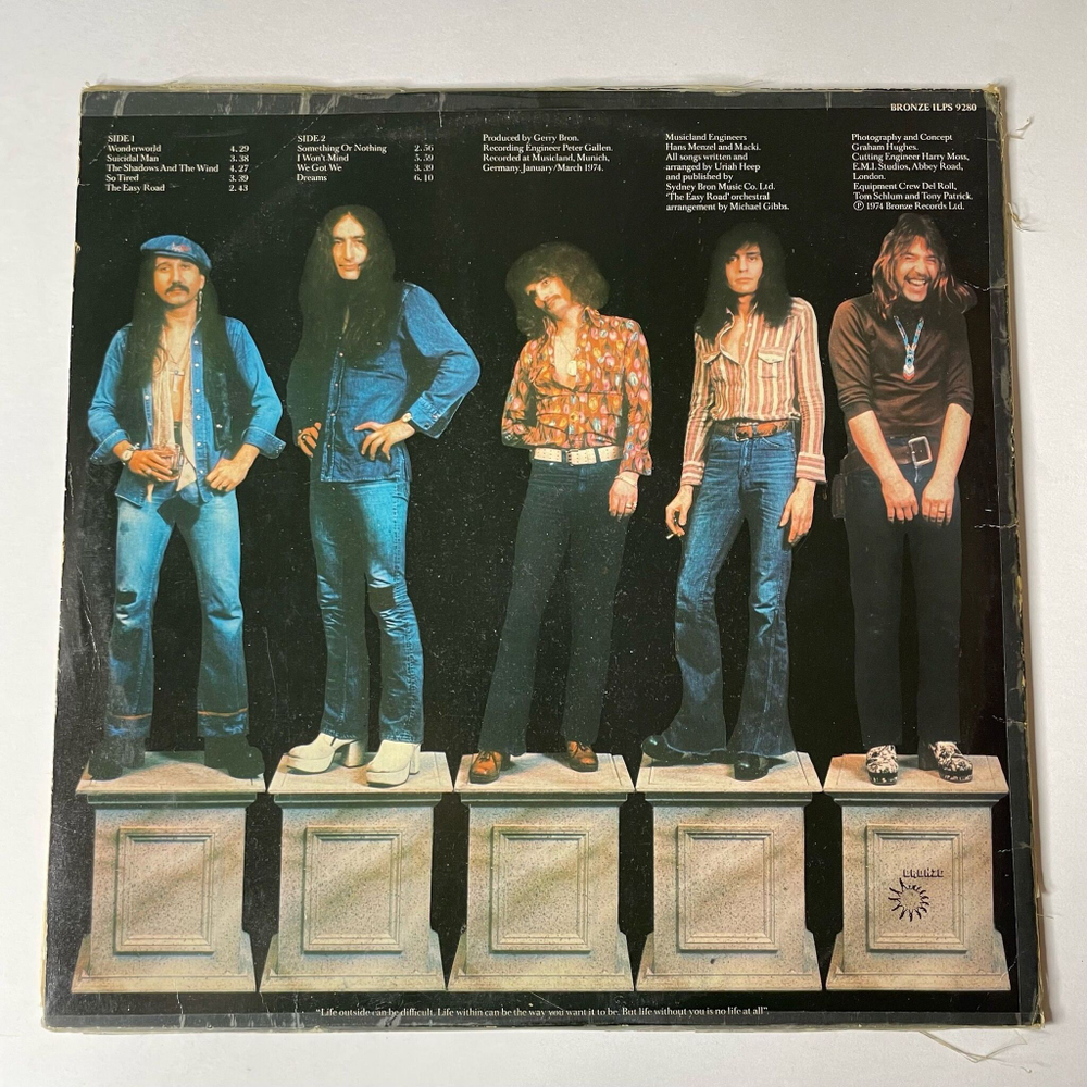 Винтажная виниловая пластинка LP Uriah Heep Wonderworld (Дания 1974)