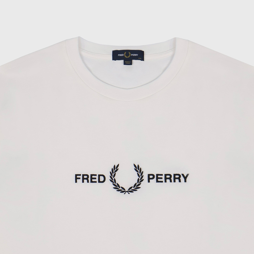Футболка Fred Perry Embroidered Logo White