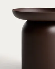 Уличный столик Arcola из темно-коричневого алюминия, диаметр 45 см