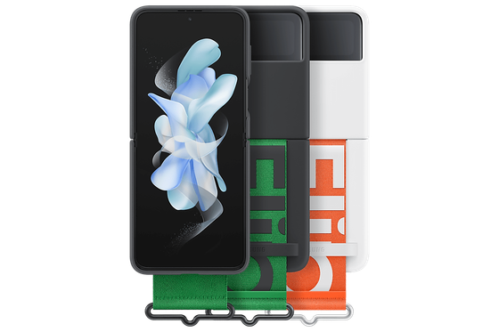 Чехол Samsung Silicone Cover with Strap для Z Flip 4 (EF-GF721TBEGRU) черный