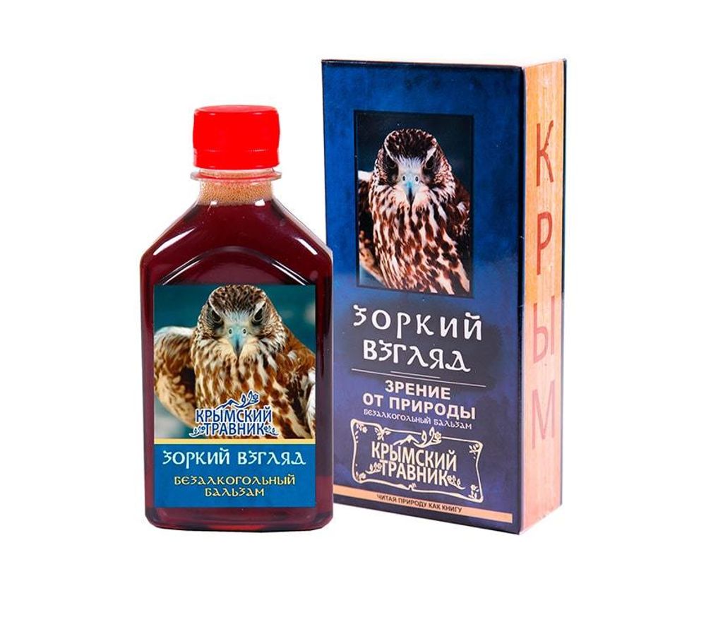 Бальзам безалкогольный на травах “ЗОРКИЙ ВЗГЛЯД”  ТМ «Крымский травник», 250 мл