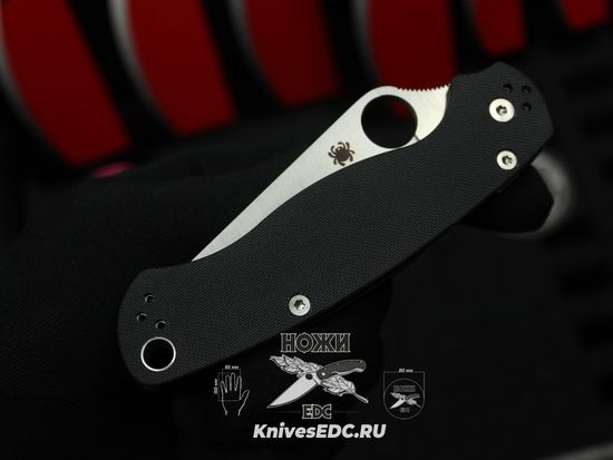 Складной нож Spyderco Paramilitary 2 81GS2 сиррейтор, c клинком из стали CPM-S45VN, рукоять G10