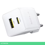 Сетевое зарядное устройство Baseus Palm C+U 30W EU Moon White (P1011160A213-00)