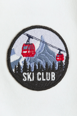 H&M Толстовка с капюшоном и принтом, белый