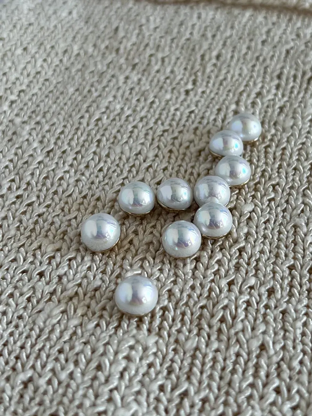 Декоративные пуговицы Жемчужина круглая 10