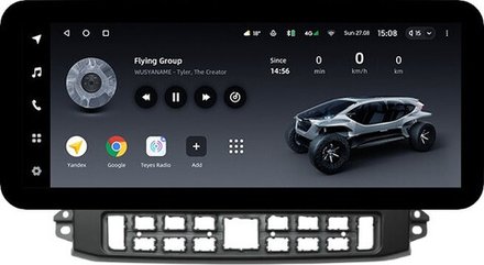 Магнитола для ГАЗ Газель НН 2019+, Соболь НН 2022+ (рамка черная) - Teyes LUX ONE ROUND монитор 12.3" 2K QLED на Android 10, CarPlay, 4G SIM-слот