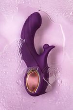 Фиолетовый вибратор Julli с функций Up&Down - 20,5 см. (Цвет: фиолетовый)