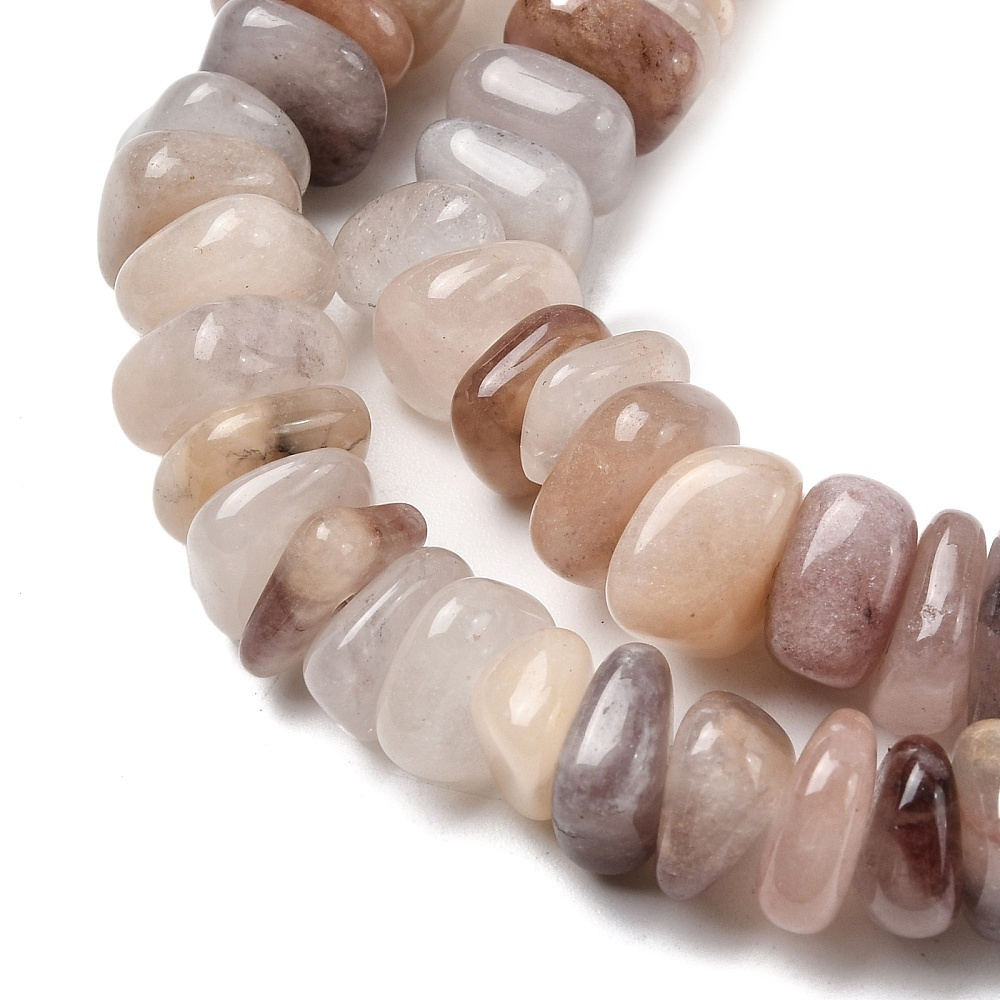 Нить бусин из тонированного кварца 9-10мм (галтовка)