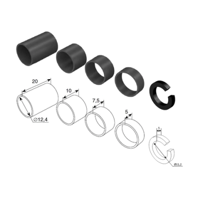 Комплект втулок распорных пластиковых
