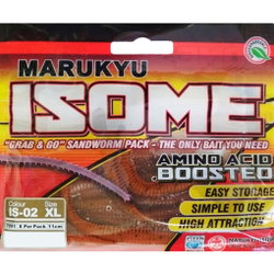 Силиконовая приманка Marukyu Isome L IS06 #Glow pearl sandworm